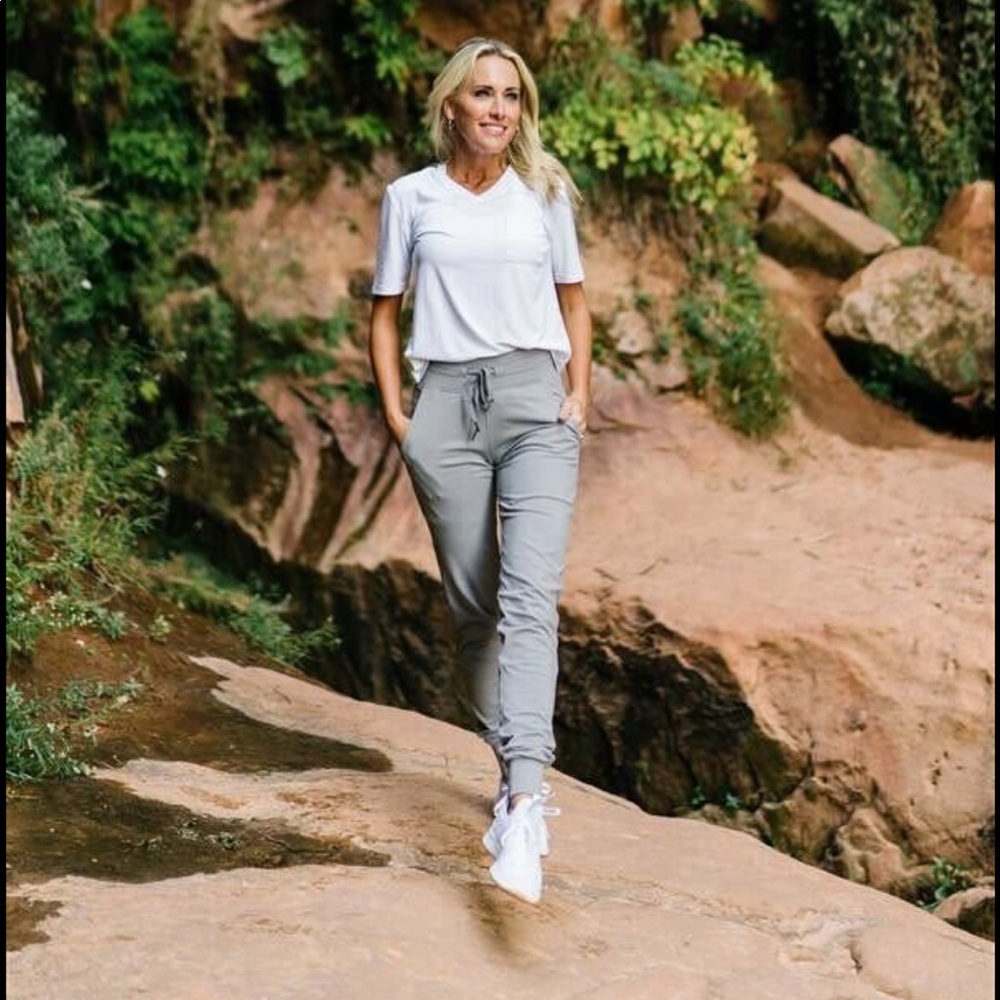 ZYIA- light gray joggers.
